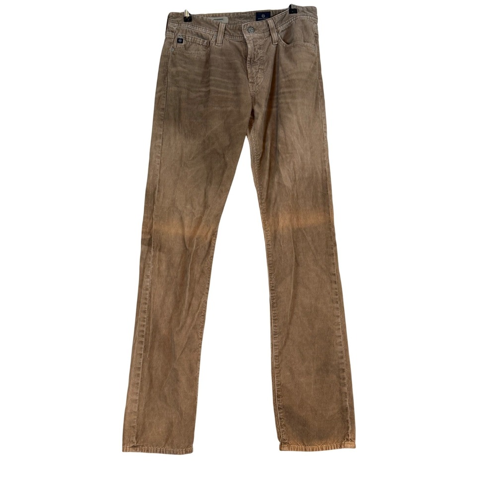 AG‎ Adriano Goldschmied The Graduate Tailored Leg Corduroy Pants Tan Mens 30x32